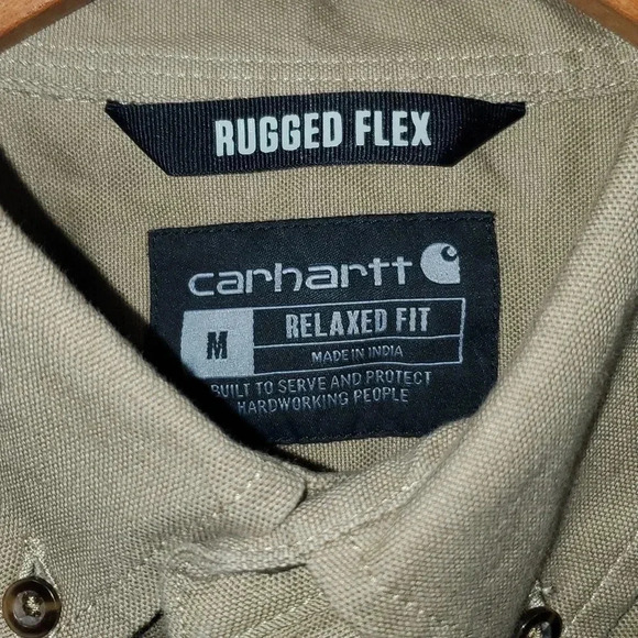 Carhartt Men's Rugged Flex Rigby Short Sleeve Relaxed Fit Work Shirt Size M - Picture 2 of 12